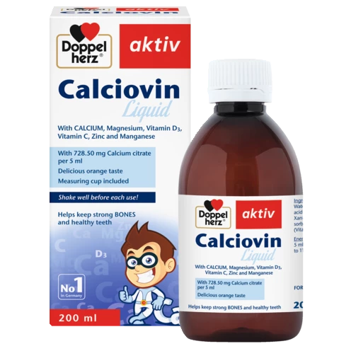 Illustration of the product packaging Doppelherz aktiv Calciovin front view